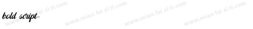bold script字体转换